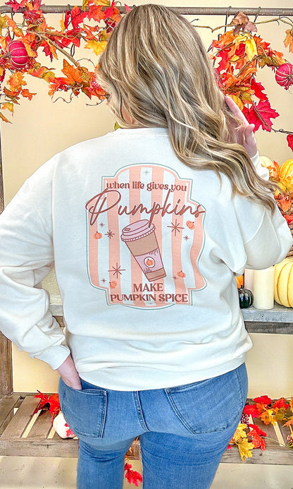 Hot Coffee Pumpkin Spice Graphic Sweatshirt