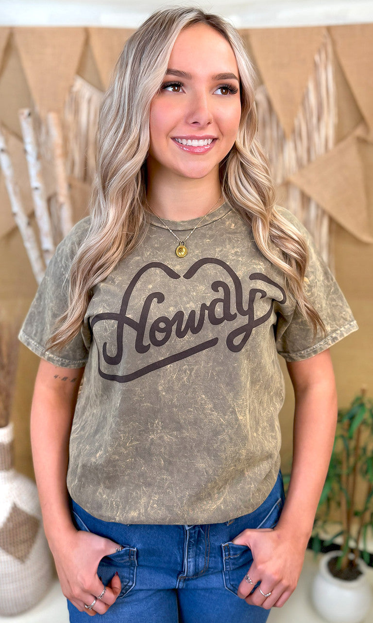 Howdy Mineral Washed Graphic T-Shirt