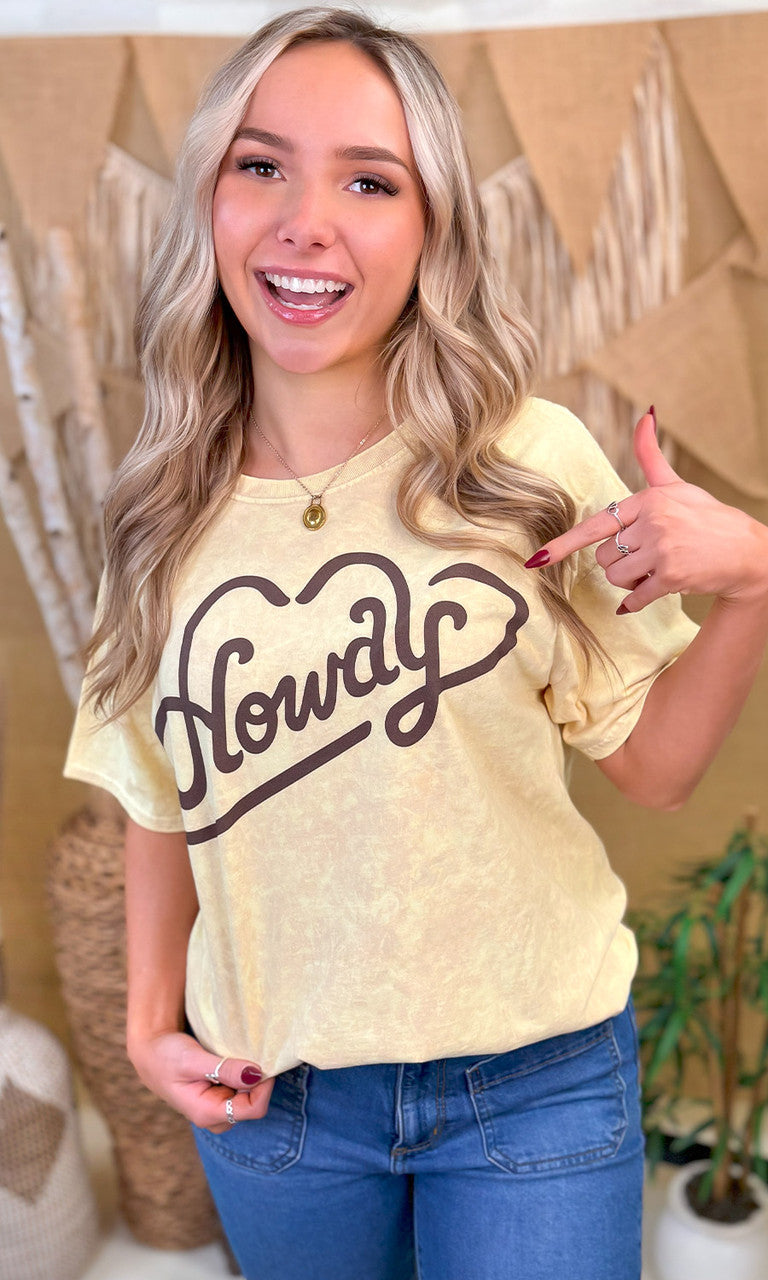 Howdy Mineral Washed Graphic T-Shirt