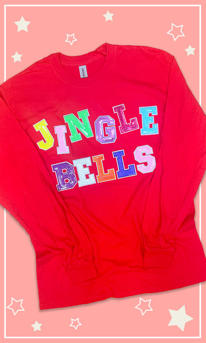 Jingle Bells Sequin Graphic Long Sleeve T-Shirt
