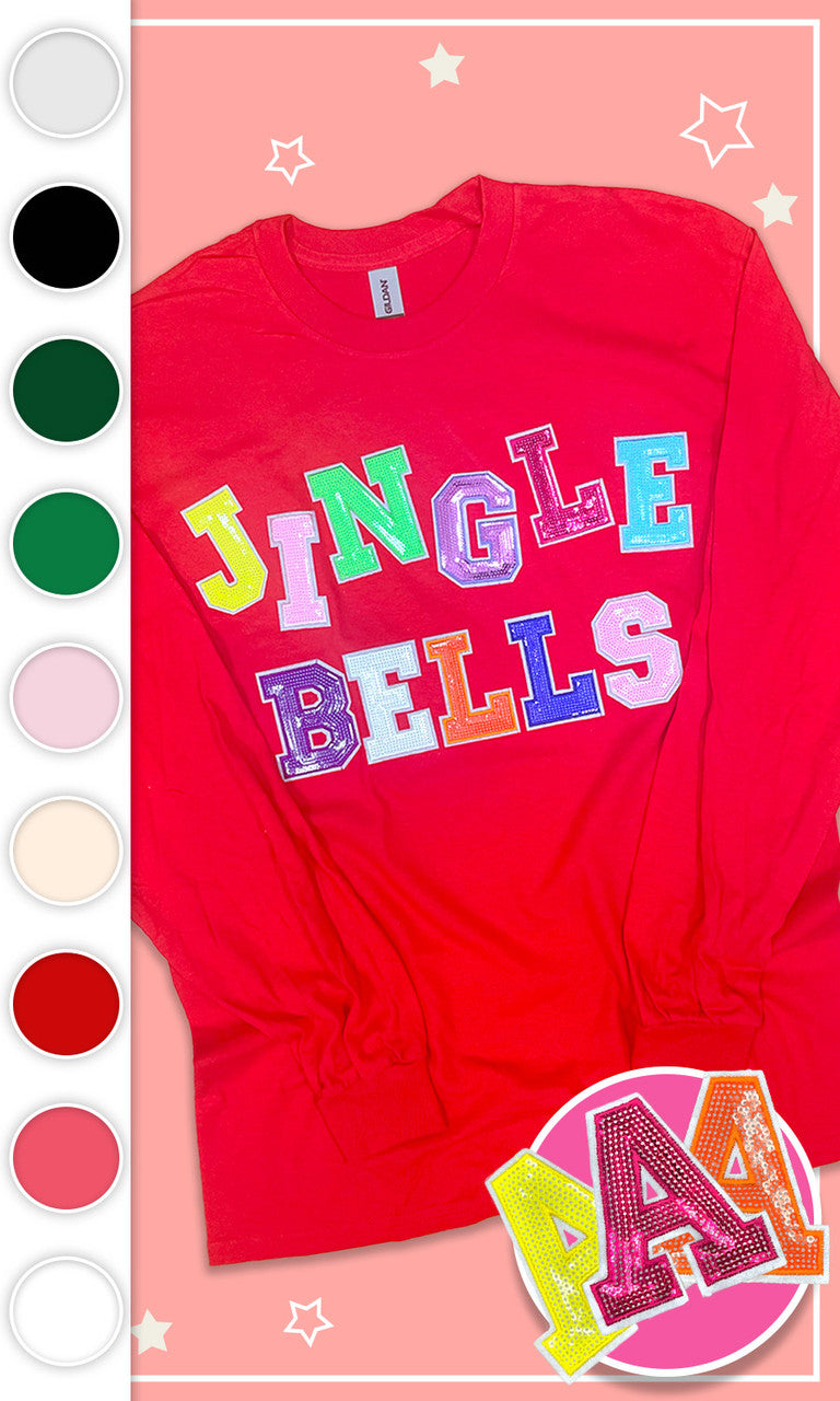 Jingle Bells Sequin Graphic Long Sleeve T-Shirt