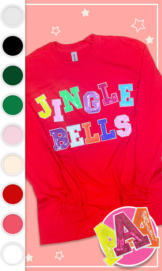 Jingle Bells Sequin Graphic Long Sleeve T-Shirt