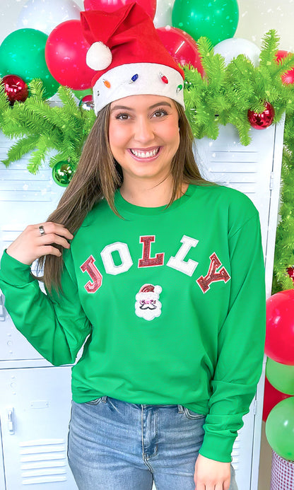 Jolly Sequin Graphic Long Sleeve T-Shirt