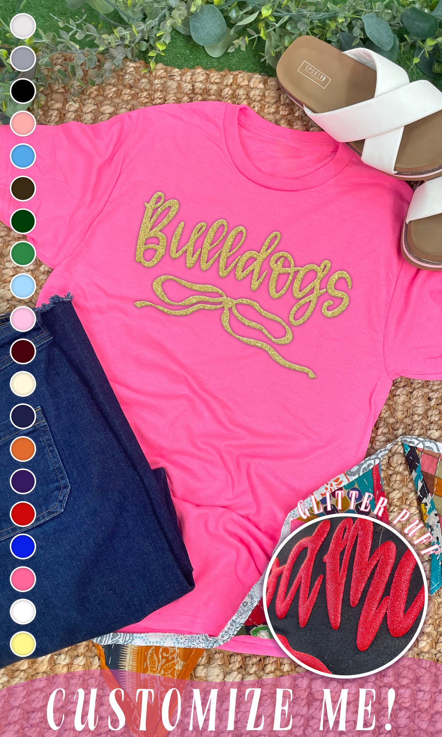 Jumbo Script Custom Puff T-Shirt Graphic T-Shirt