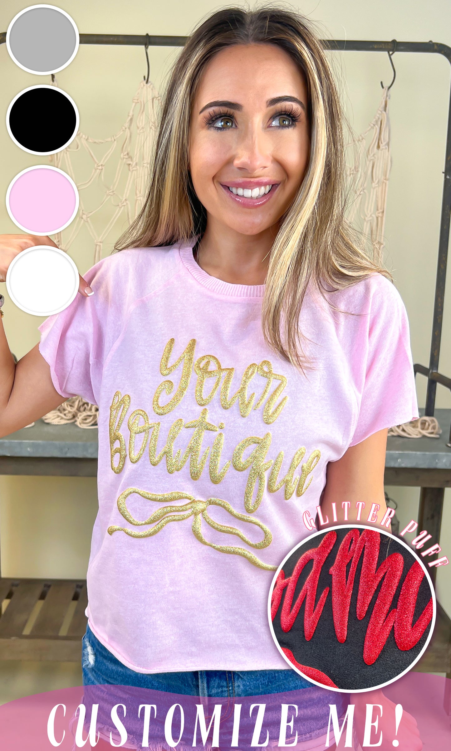 Jumbo Script Custom Puff Edgy Graphic Shirt