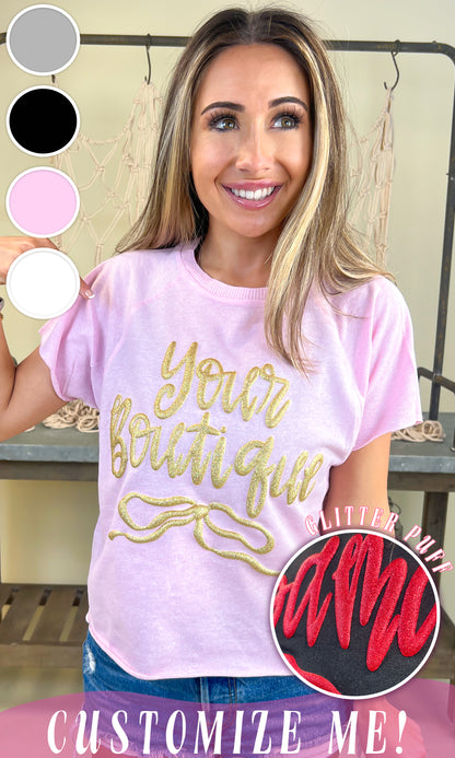 Jumbo Script Custom Puff Edgy Graphic Shirt