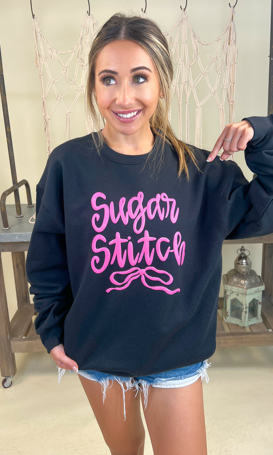 Jumbo Script Custom Puff Graphic Sweatshirt