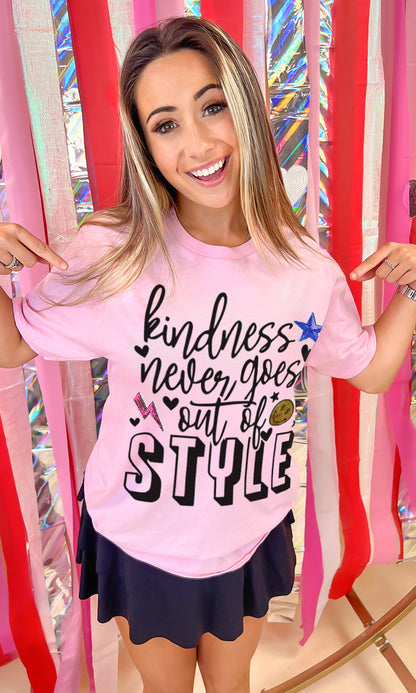 Kindness Never Goes Out of Style Sequin Graphic T-Shirt