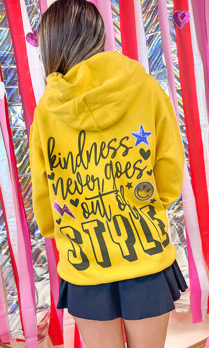 Kindness Never Goes Out of Style Sequin Graphic Hoodie