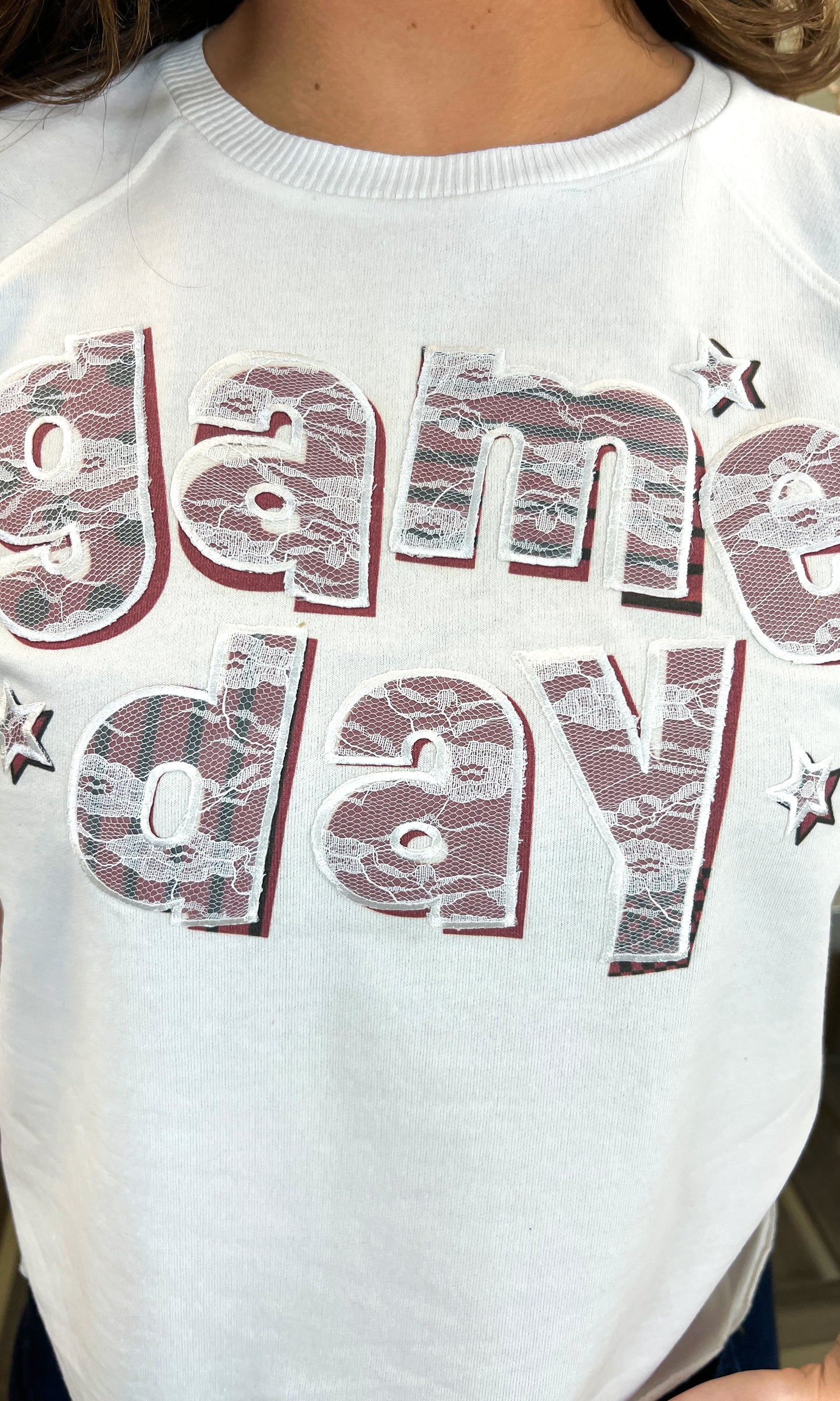 Lace Game Day Edgy Graphic Shirt