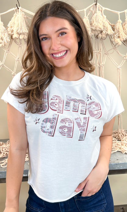 Lace Game Day Edgy Graphic Shirt