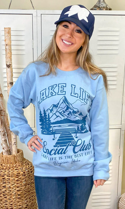 Lake Life Social Club Custom Graphic Sweatshirt