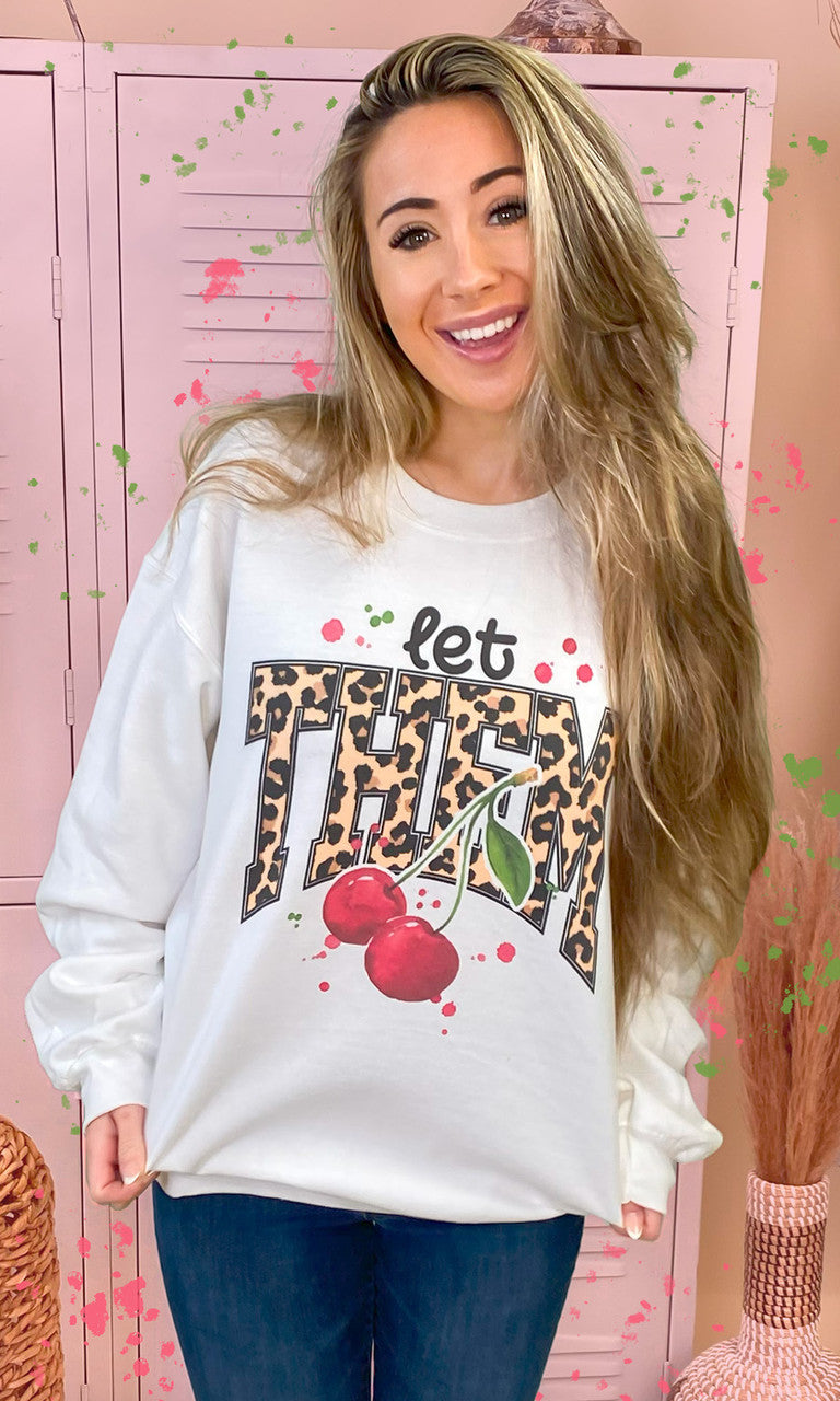 Let Them Cherries Graphic Sweatshirt