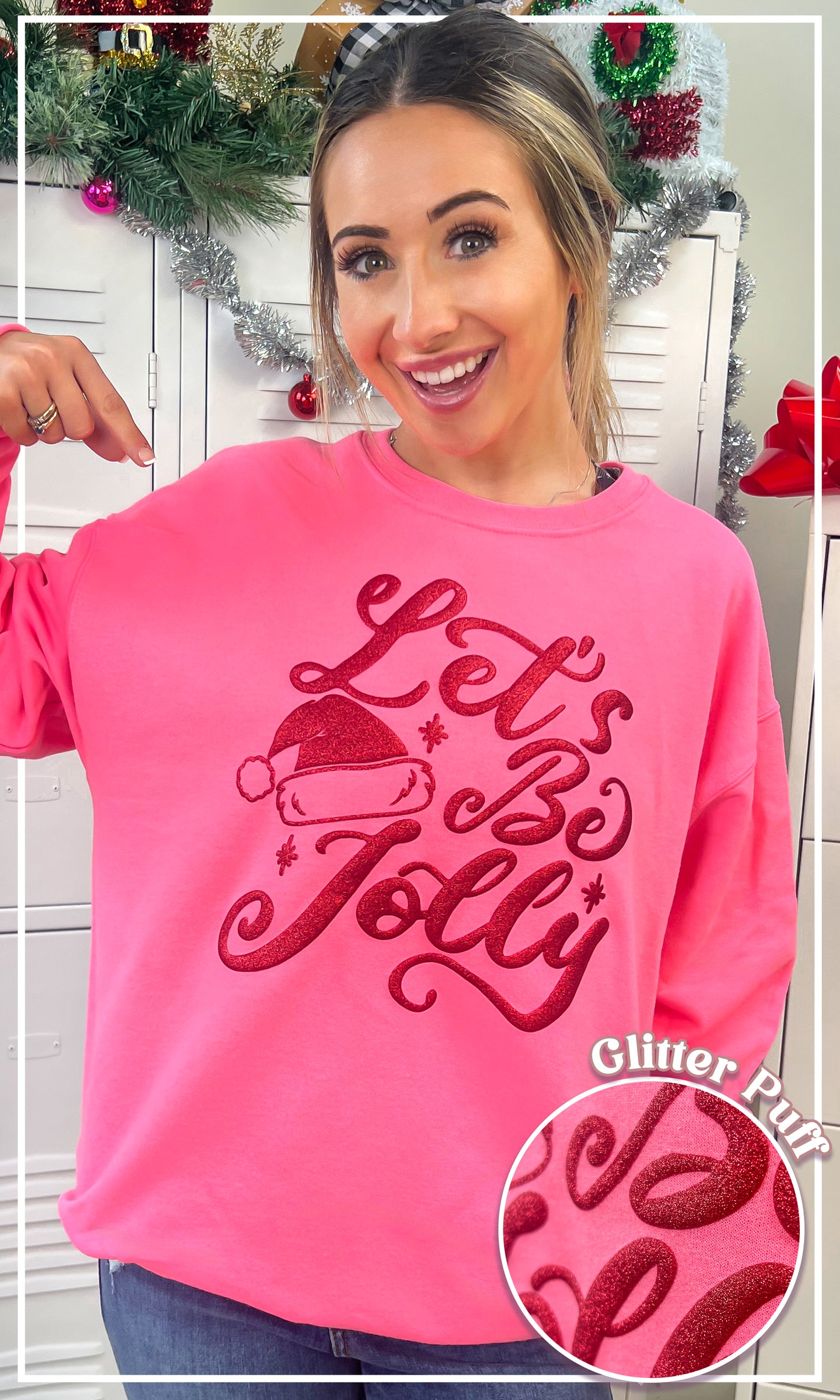 Let's Be Jolly Christmas Graphic Sweatshirt