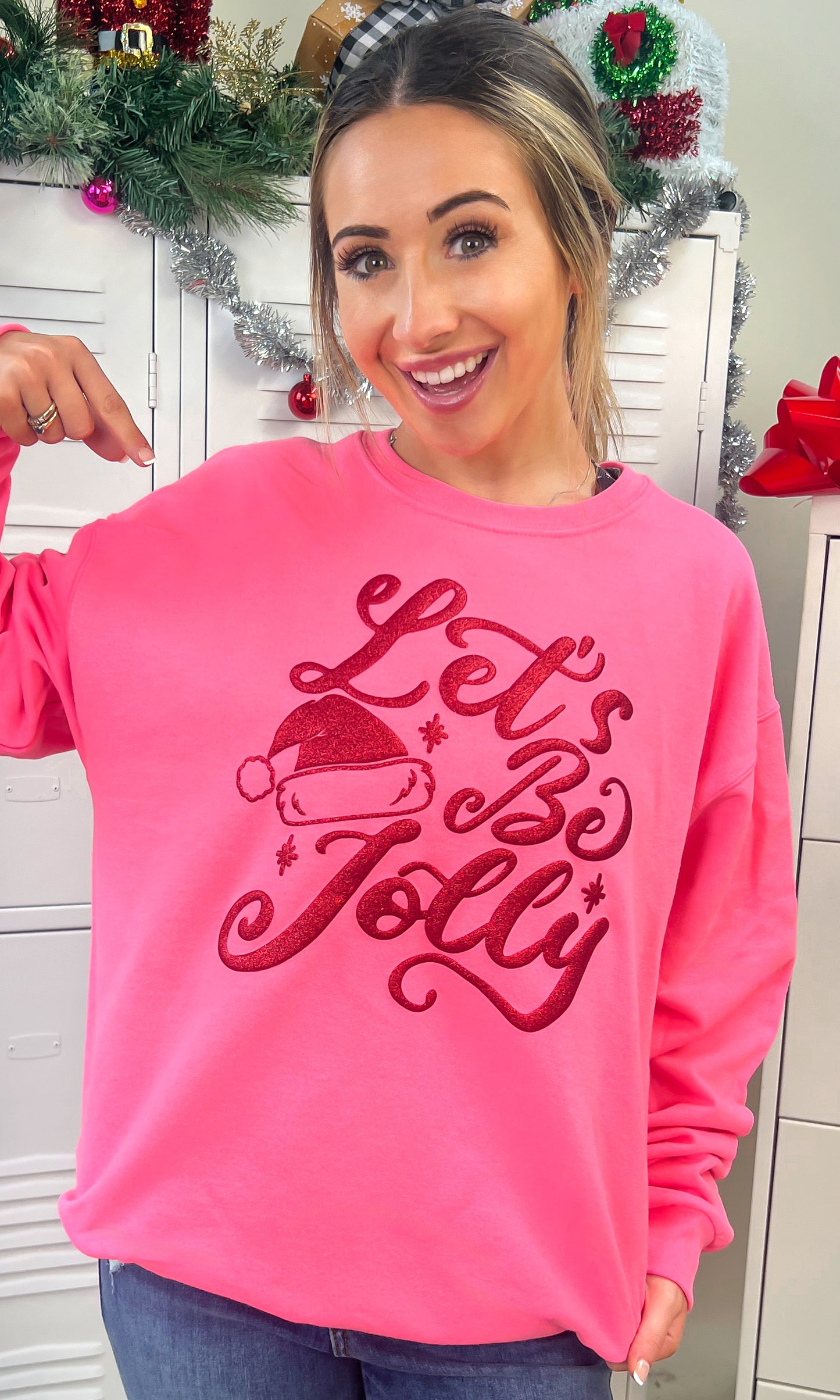 Let's Be Jolly Christmas Graphic Sweatshirt