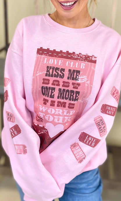 Love Club Ticket Graphic Sweatshirt
