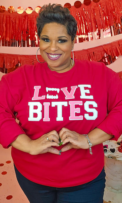 Soft Chenille Love Bites Boyfriend Long Sleeve