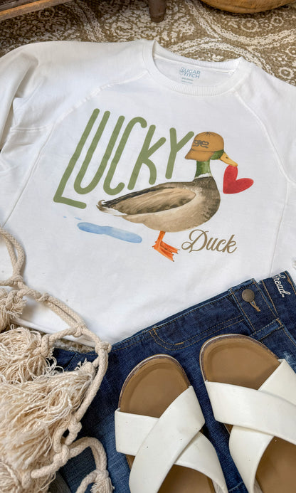 Lucky Duck Long Sleeve Edgy Graphic Shirt