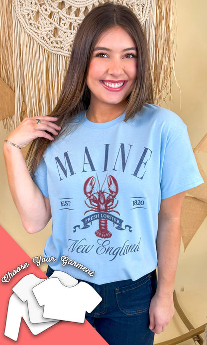 Maine New England Lobster Graphic
