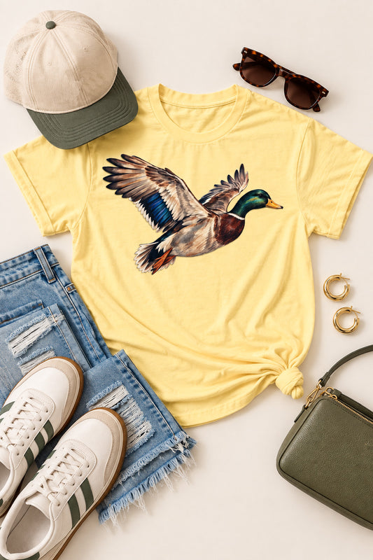 Mallard Duck Pigment Washed Graphic T-Shirt
