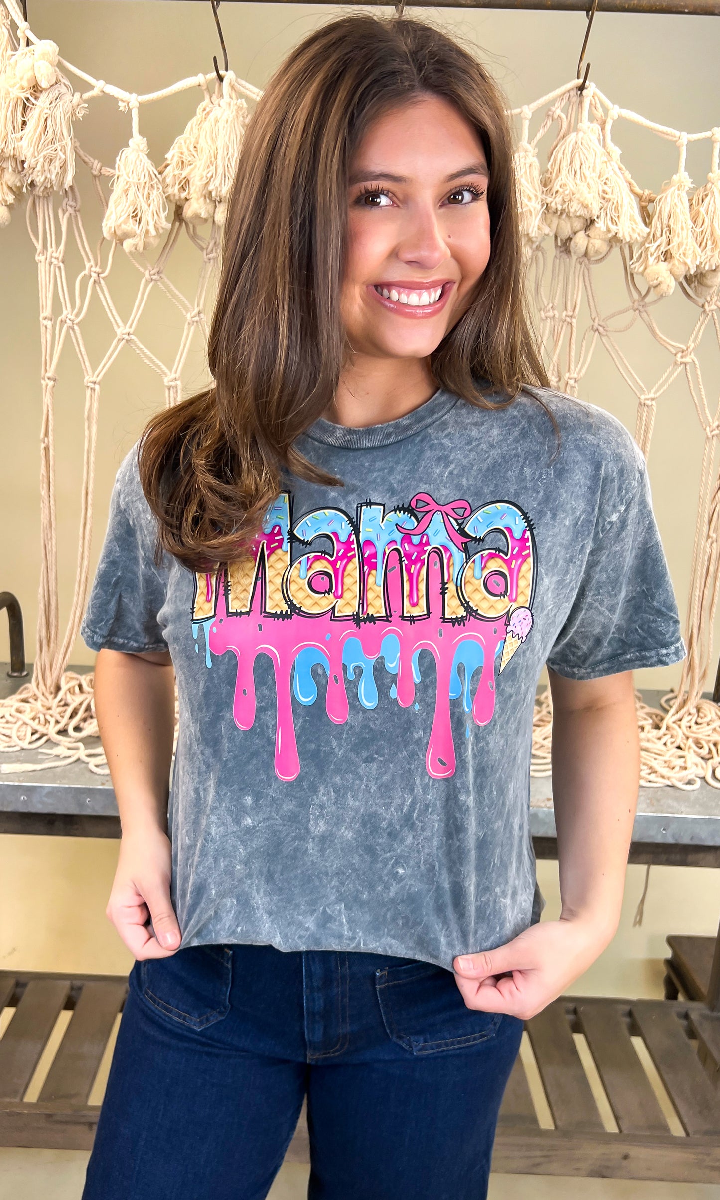 Mama Drip Mineral Washed Graphic Shirt