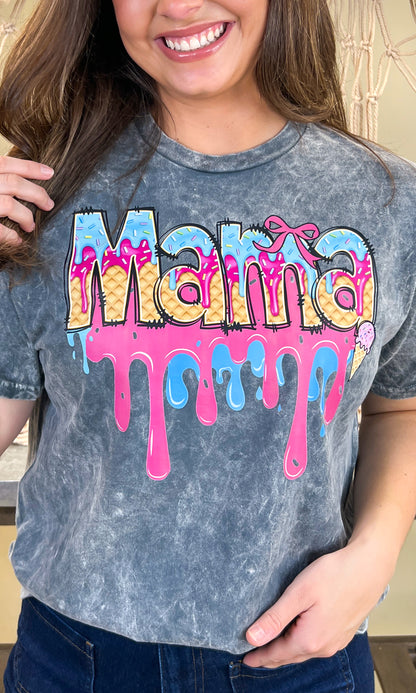 Mama Drip Mineral Washed Graphic Shirt