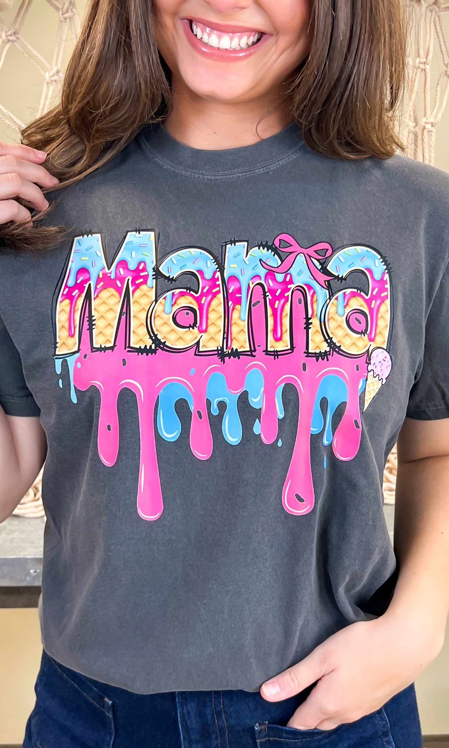 Mama Drip Comfort Color Graphic T-Shirt