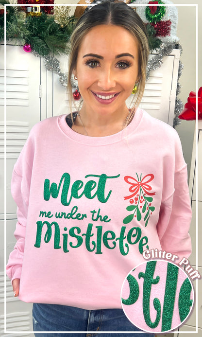 Meet me under the Mistletoe Christmas Graphic Sweatshirt