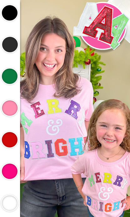 Merry and Bright Sequin Graphic T-Shirt