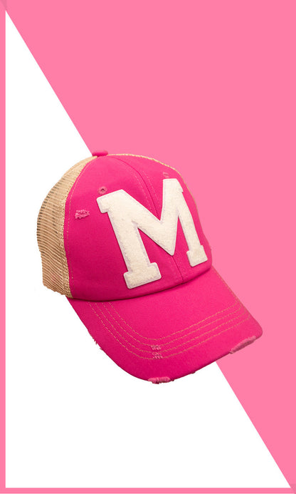 Soft Chenille Monogram Hat