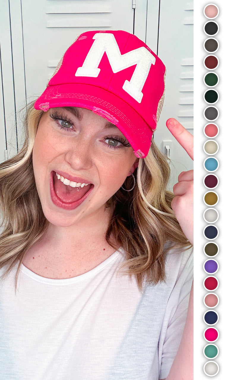 Soft Chenille Monogram Hat