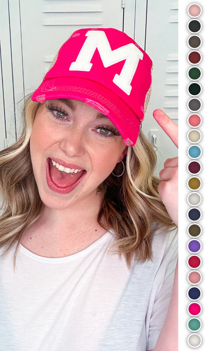 Soft Chenille Monogram Hat