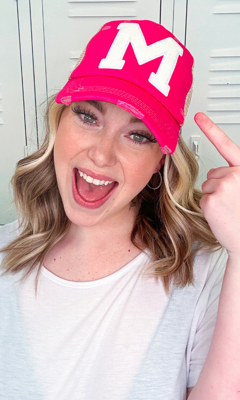 Soft Chenille Monogram Hat