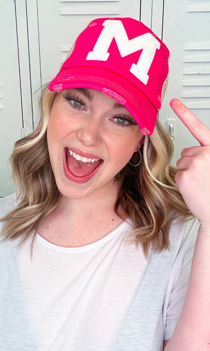 Soft Chenille Monogram Hat