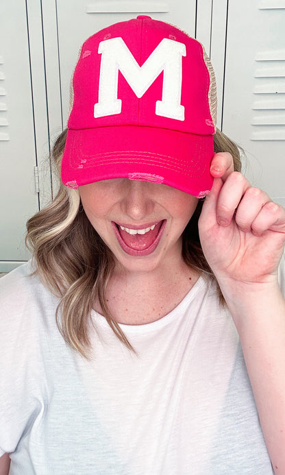 Soft Chenille Monogram Hat