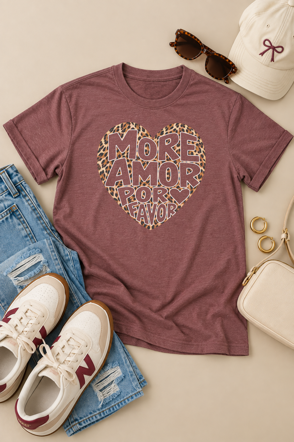 More Amor Heart Graphic Pigment Washed T-Shirt