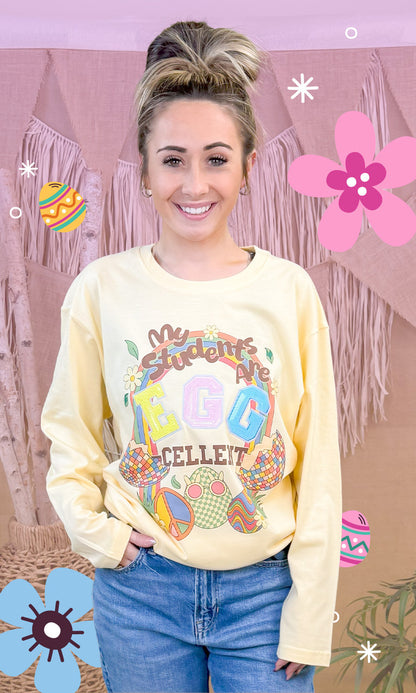 My Students are Egg-Cellent Easter Graphic Long Sleeve T-Shirt