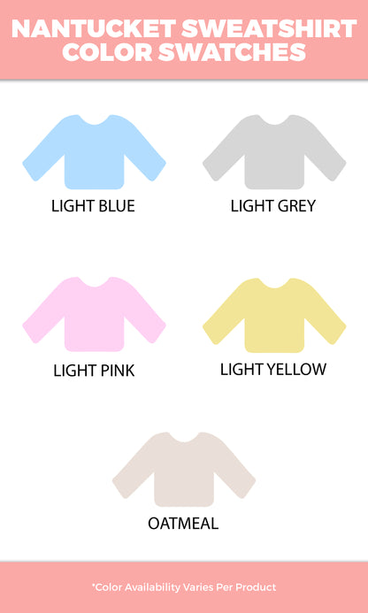 Floral Block Graphic Nantucket Graphic Sweatshirt