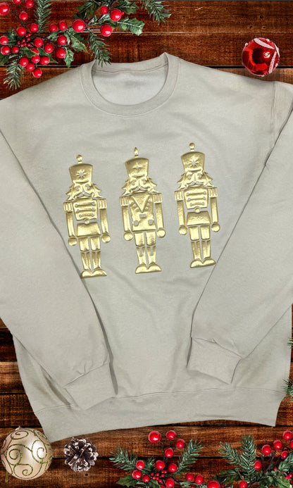 Nutcracker Metallic Puff Graphic Sweatshirt