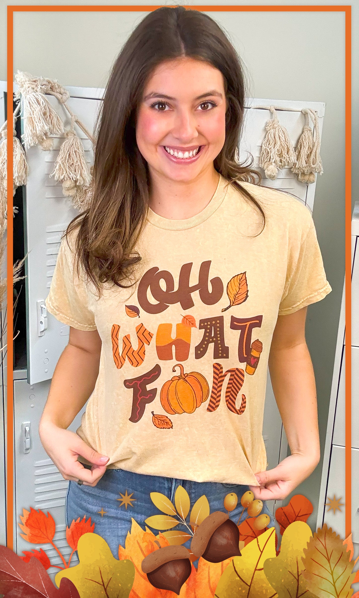 Oh What Fun Fall Mineral Washed Graphic Shirt