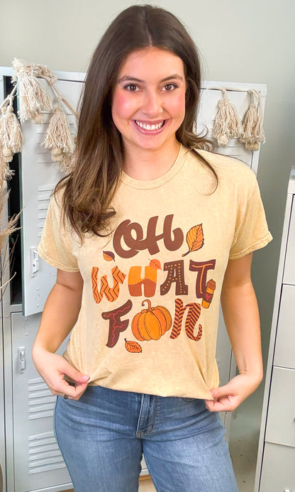Oh What Fun Fall Mineral Washed Graphic Shirt
