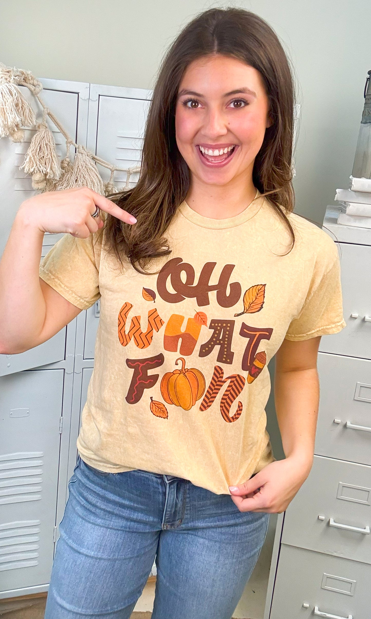 Oh What Fun Fall Mineral Washed Graphic Shirt