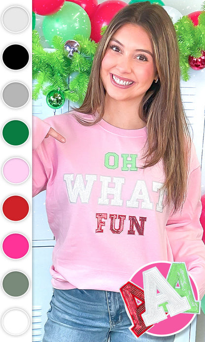 Oh What Fun Sequin Christmas Graphic Sweatshirt