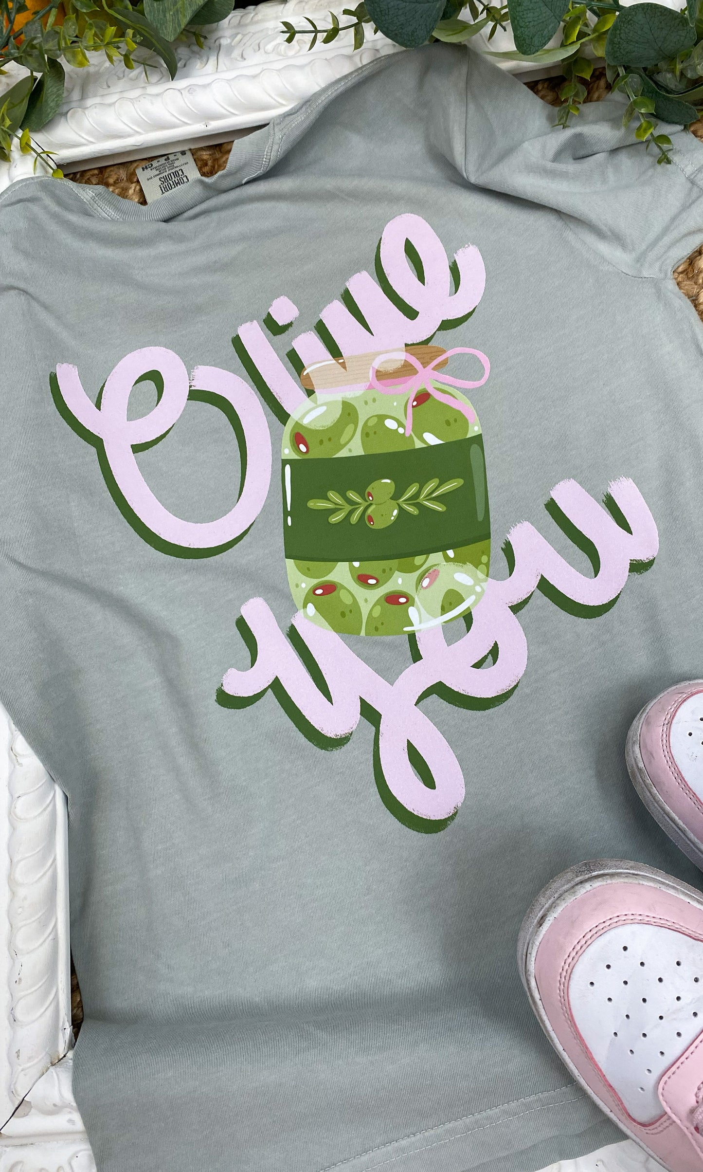 Olive You Comfort Color Graphic T-Shirt