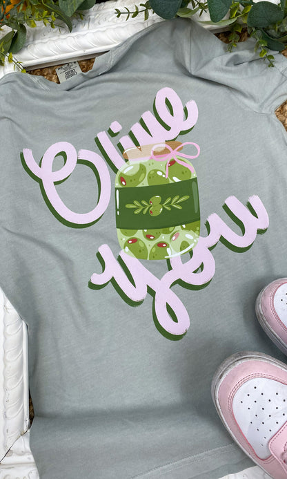 Olive You Comfort Color Graphic T-Shirt