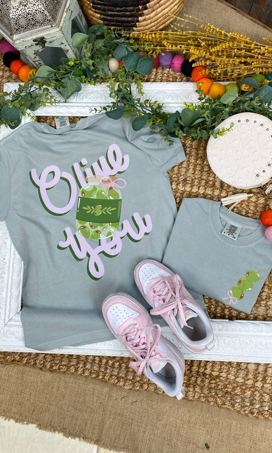 Olive You Comfort Color Graphic T-Shirt
