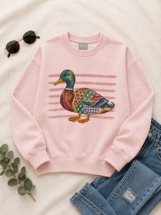 Patchwork Duck Graphic Nantucket Sweatshirt