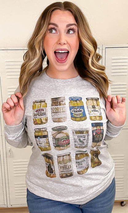 Pickle Obsessed Graphic Long Sleeve T-Shirt