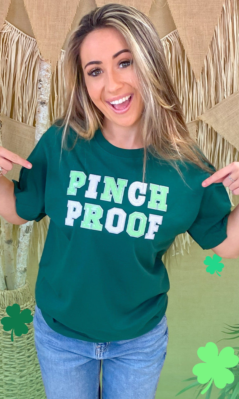 Pinch Proof St Patricks Day Sequin Graphic T-Shirt
