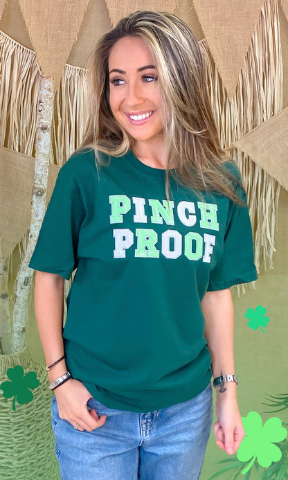 Pinch Proof St Patricks Day Sequin Graphic T-Shirt